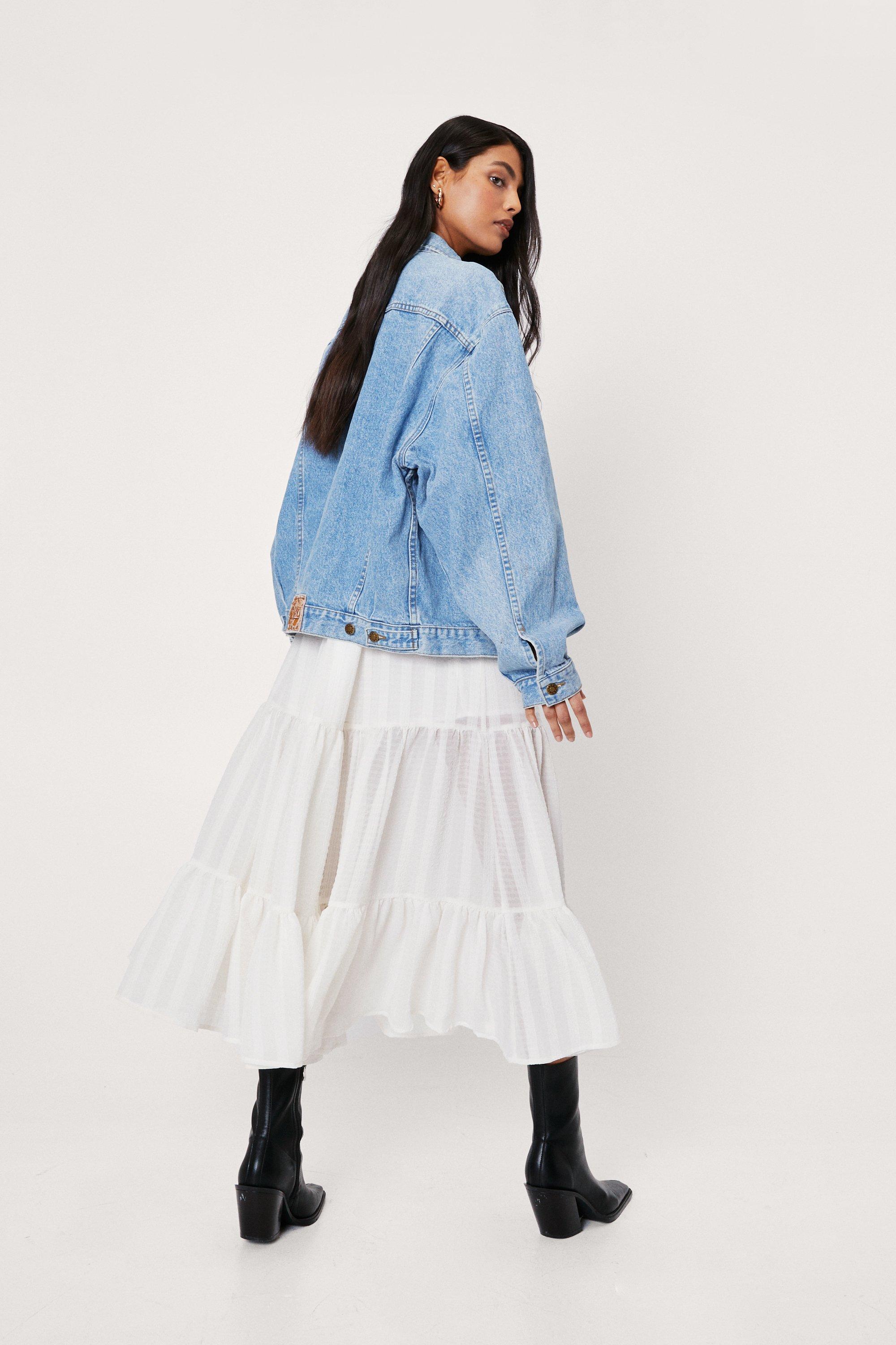Nasty gal white midi skirt hotsell